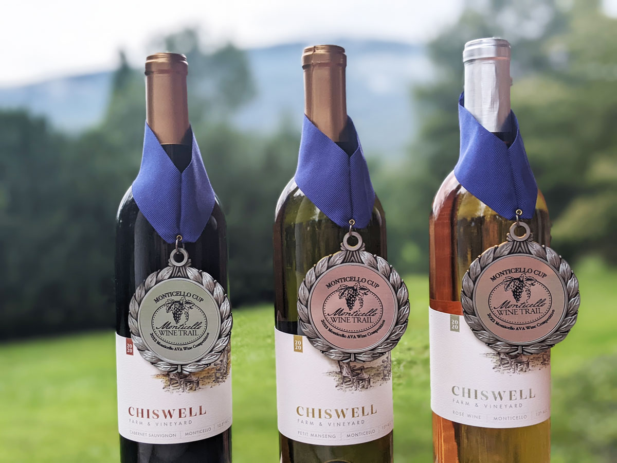 2021 Monticello Cup wine winners at Chiswell Farm & Winery